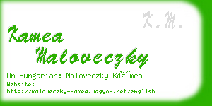 kamea maloveczky business card